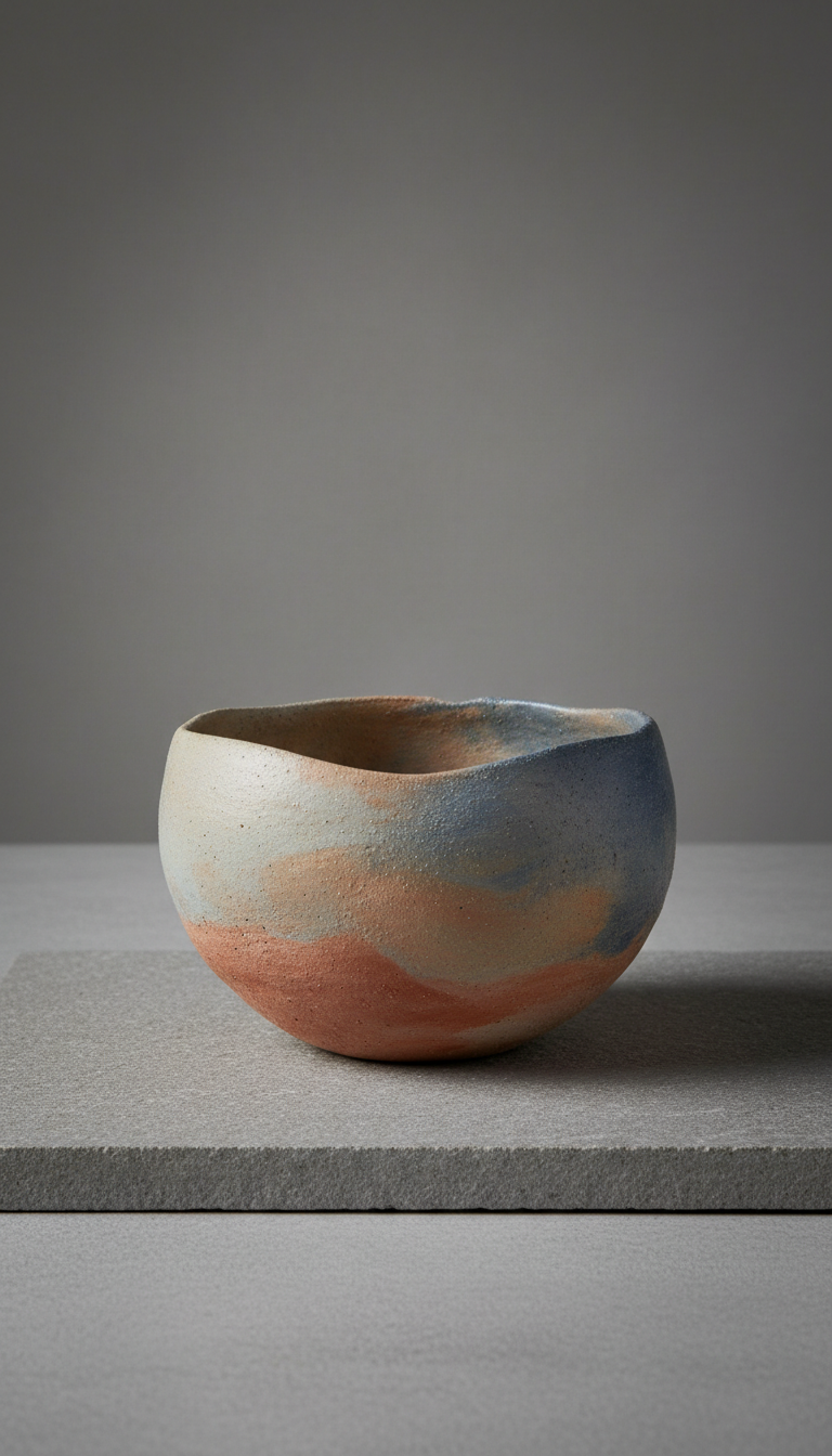 Earth Clay Sculptural Accent Bowl